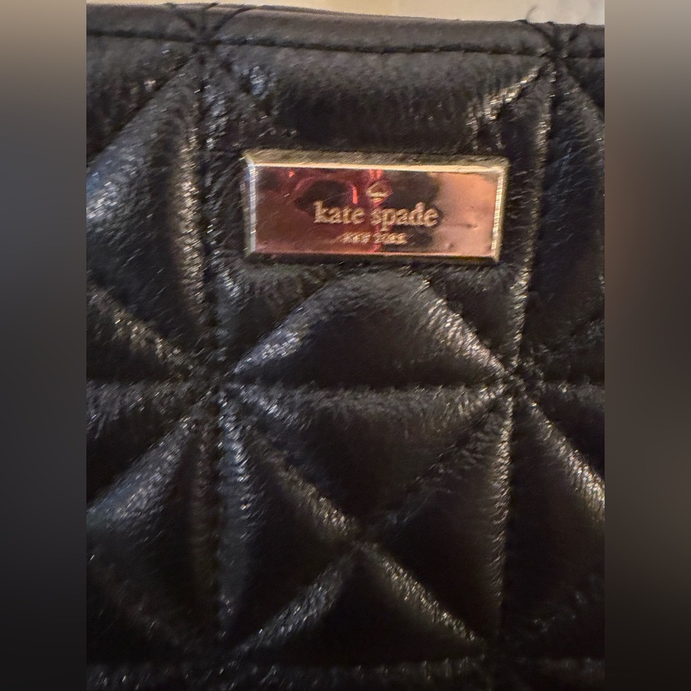 Kate Spade Vintage Black Quilted Shoulder Bag with Gold Chain - Picture 4 of 14